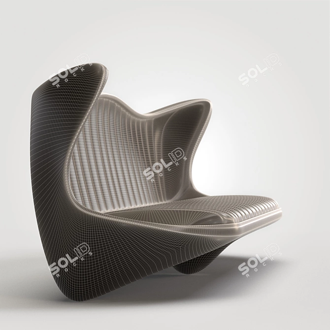 Modern Black Sofa for GRD 3D model image 3