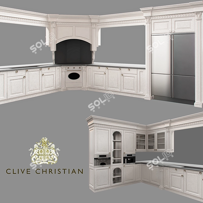 Classic Clive Christian Kitchen 3D model image 1