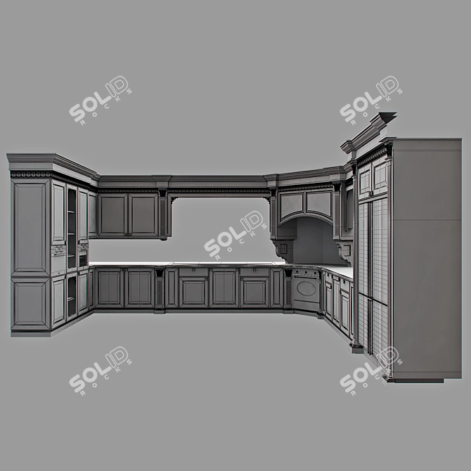 Classic Clive Christian Kitchen 3D model image 3