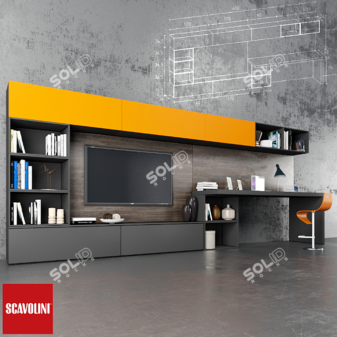 Scavolini Wall Solution 3D model image 1