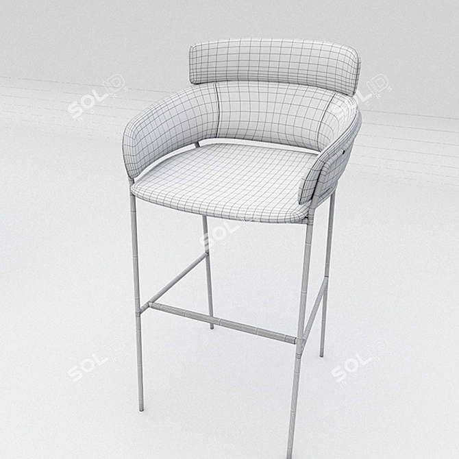 Elegant Armrest Barstool: Debi_Strike-SG-4 3D model image 3