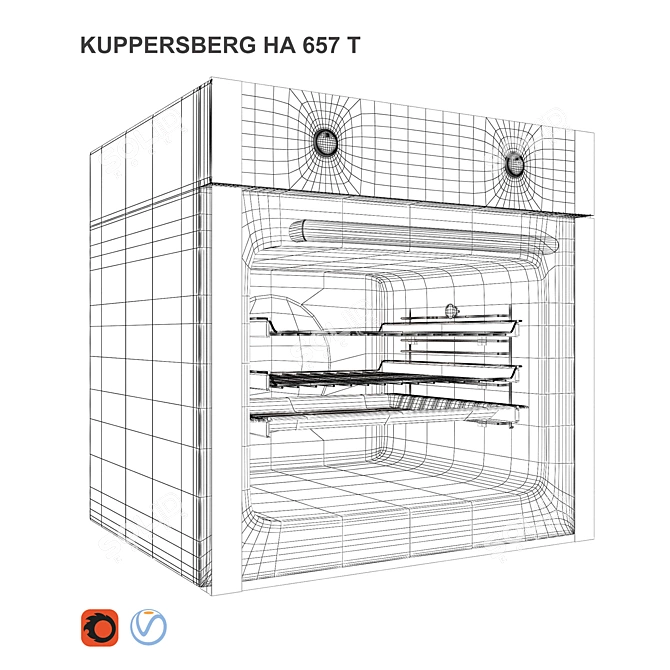 Kuppersberg AT 657 T Electric Oven 3D model image 3