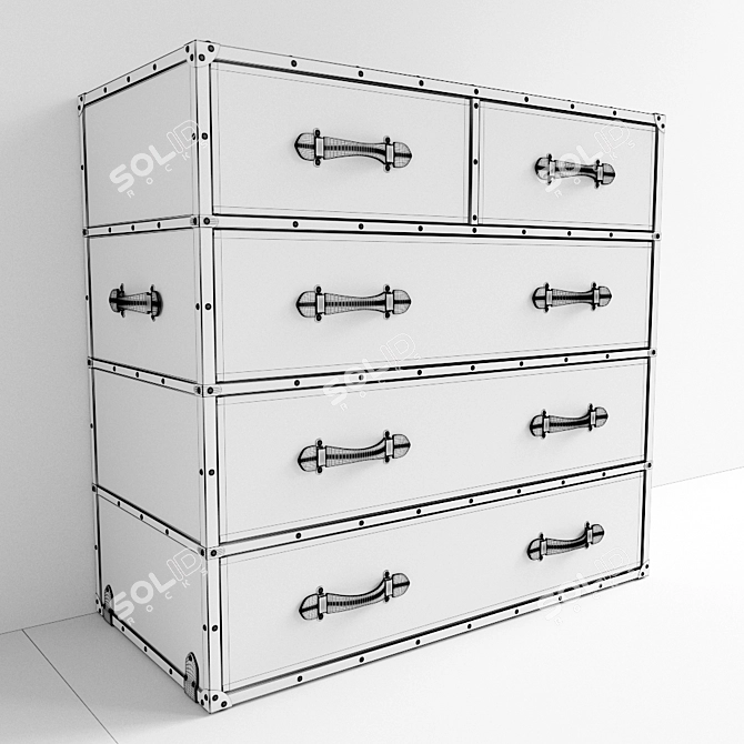 Elegant Catalina Chest: Timeless Design 3D model image 2