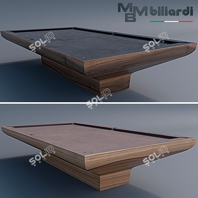 Sleek Billiards Table: MBMBiliardi B_IG 3D model image 1