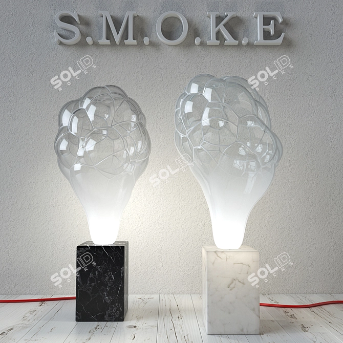 S.M.O.K.E Glass Bubble Lamp 3D model image 1