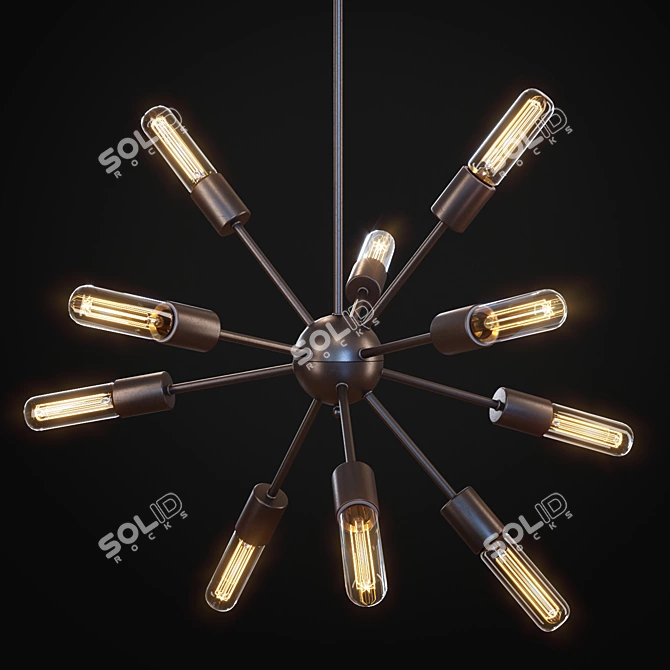 Stellar Glow Pendant: Milky Way Luminary 3D model image 1