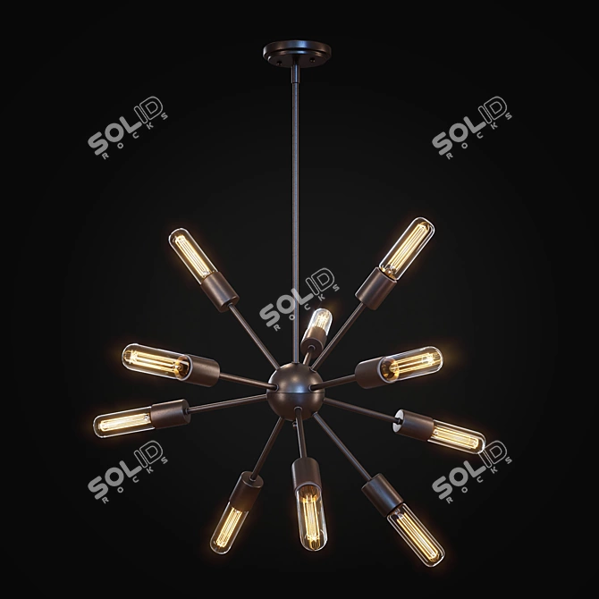 Stellar Glow Pendant: Milky Way Luminary 3D model image 2