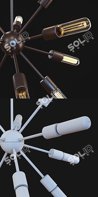 Stellar Glow Pendant: Milky Way Luminary 3D model image 3