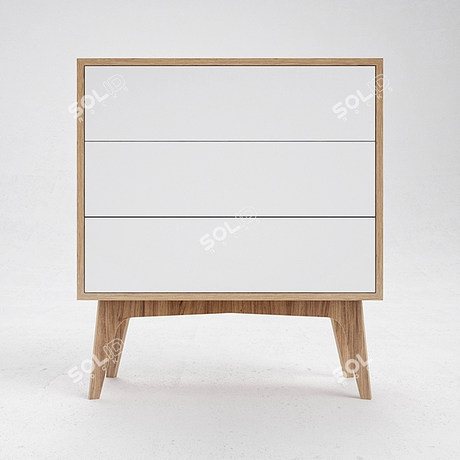 Scandinavian Style Chest of Drawers 3D model image 2