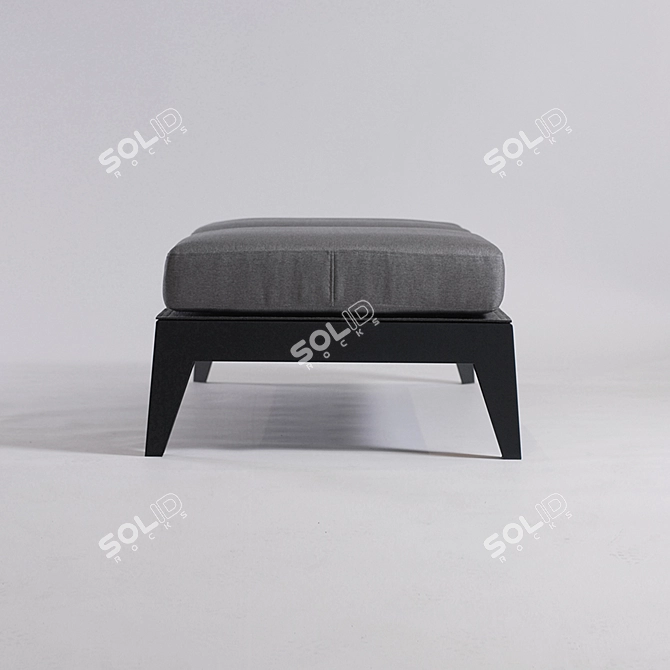 Sleek Steel Sofa 3D model image 3