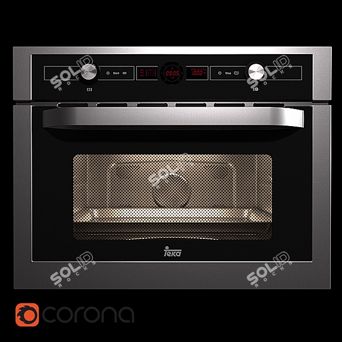 Teka MCL 32 BIS: Built-In Microwave Oven with Convection Features 3D model image 2