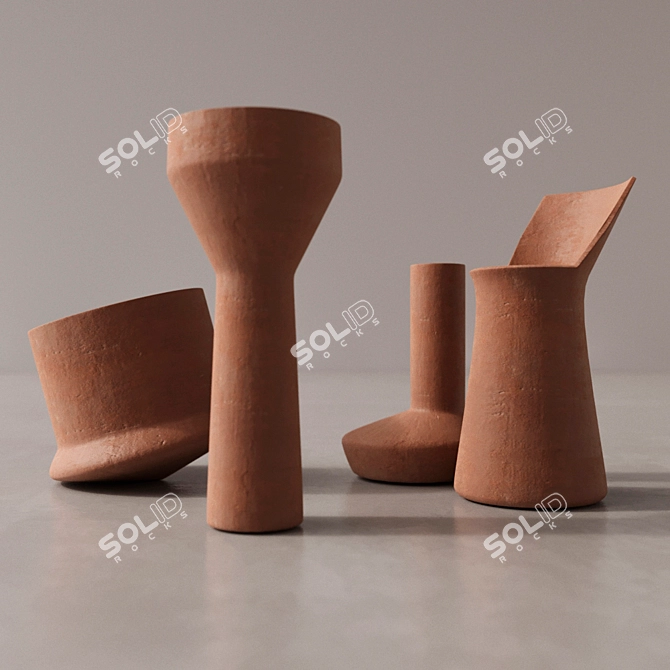 Norm Architects Kitchen Vases 3D model image 1