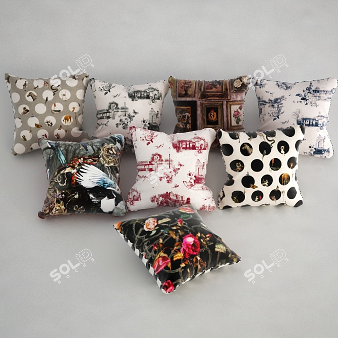 Flip & Match Cushion Set 3D model image 1