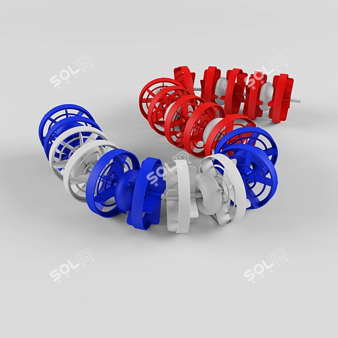 Pool Floats with 125mm Diameter 3D model image 1