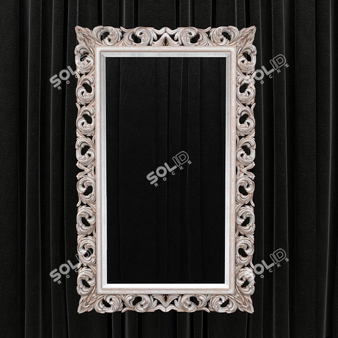 Modern CNC Mirror Frame: 1450 x 900mm 3D model image 1