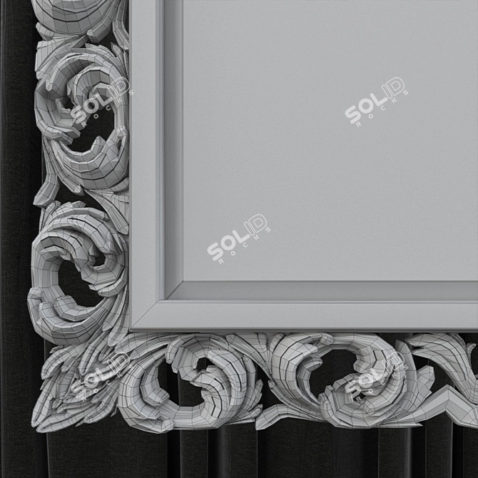 Modern CNC Mirror Frame: 1450 x 900mm 3D model image 3