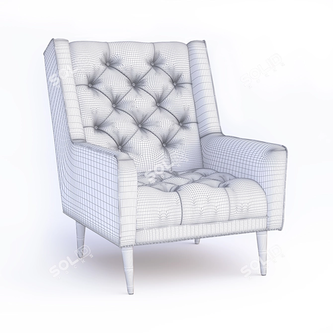 Anthropologie Premium Leather Armchair 3D model image 3