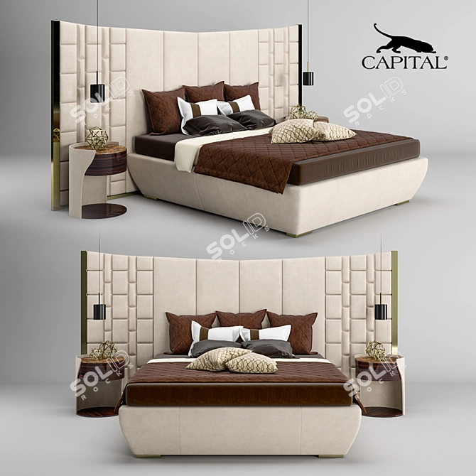 Sophisticated Jubilee Letto Bed 3D model image 1