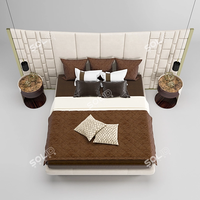 Sophisticated Jubilee Letto Bed 3D model image 2