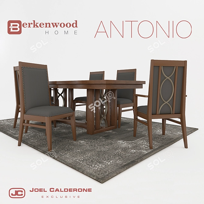 Berkenwood Antonio Dining Set - Complete Collection 3D model image 3