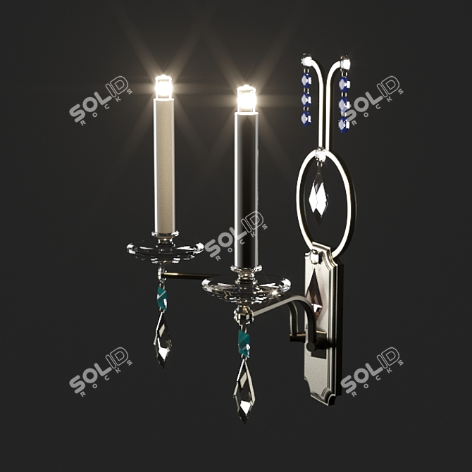 Elegant Masiero Lizzi A2 Wall Sconce 3D model image 2