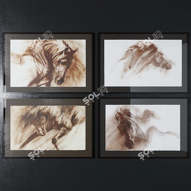 Animalistic Art Set by Anna London 3D model image 1