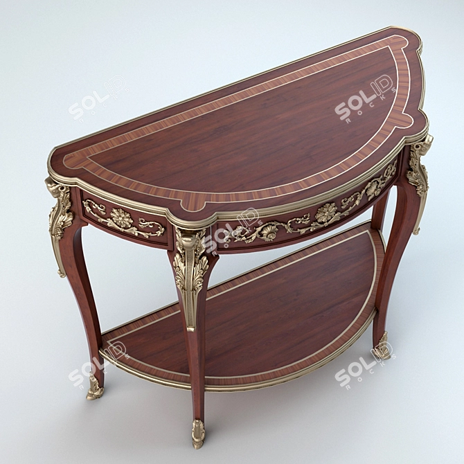 Regal Ram's Head Console - Exquisite Elegance 3D model image 2