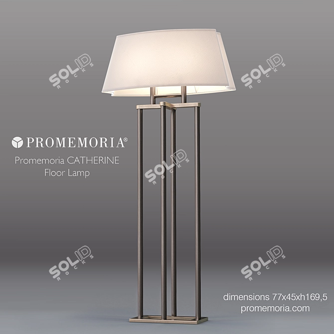 Elegant Touch Floor Lamp 3D model image 1