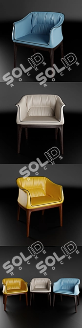 Elegant Comfort: Mivida Armchair 3D model image 2