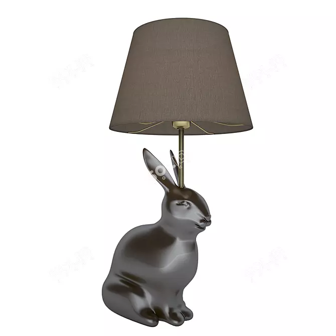 Whimsical Bunny Table Lamp 3D model image 1