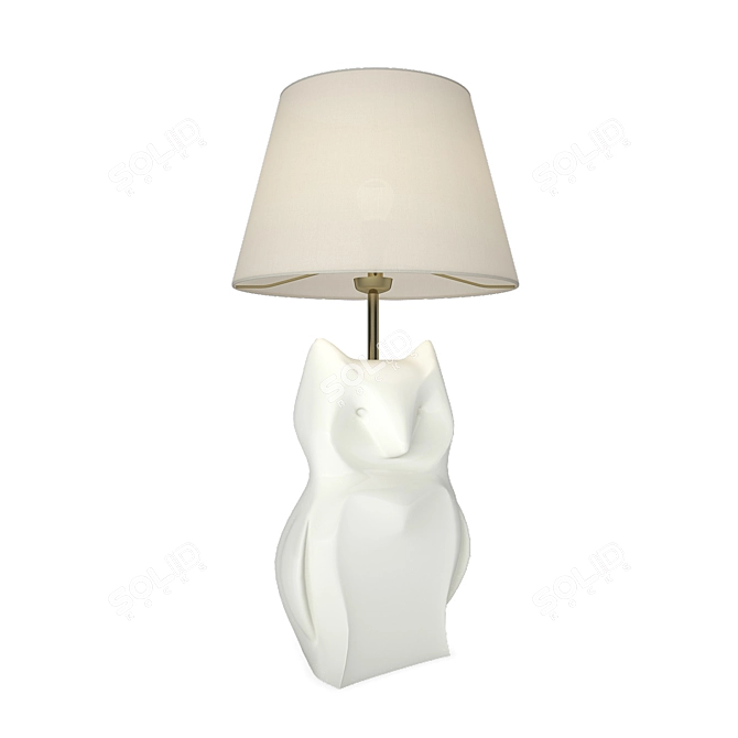 Whimsical Owl Table Lamp 3D model image 1