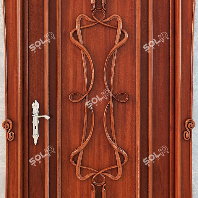 Elegant Modern Italian Door 3D model image 2