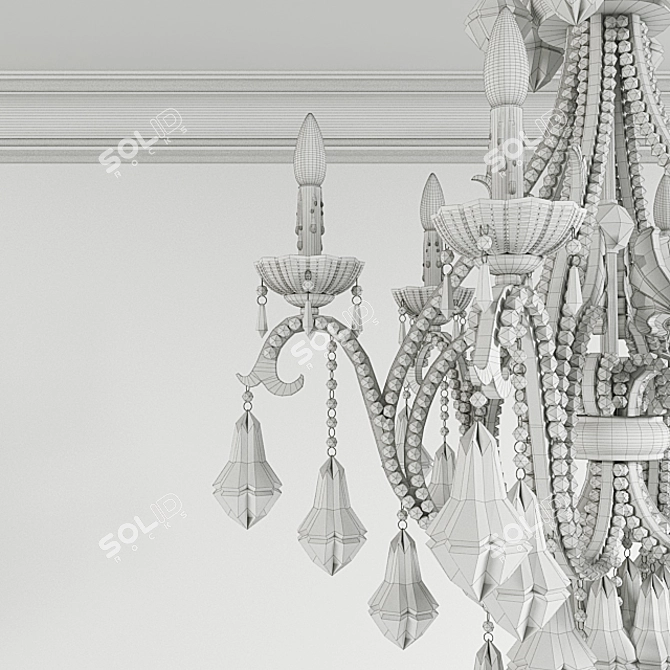 Sleek SAVOY Shasta Chandelier 3D model image 3