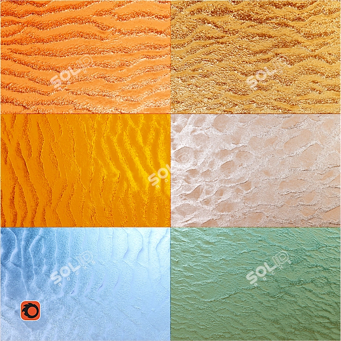 Golden Sands Wall Panels 3D model image 1