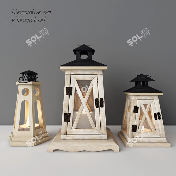 Vintage Loft Decor Set | 3DMax Included 3D model image 1