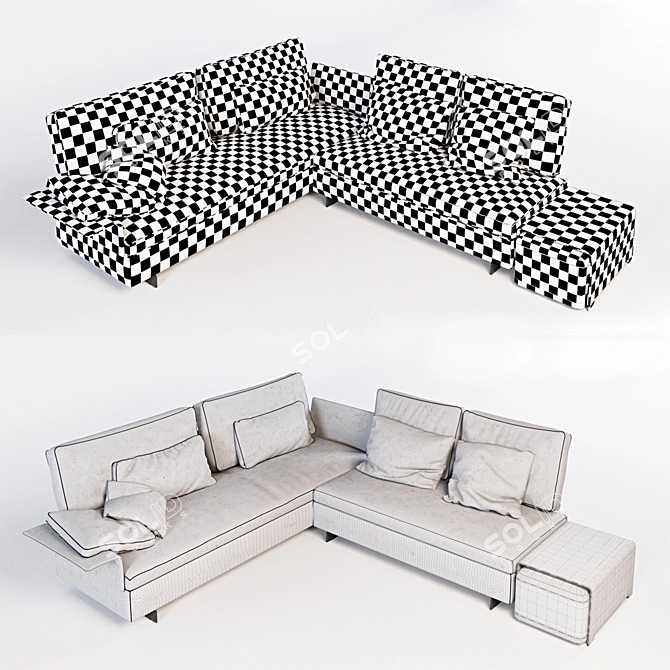 Modular Bonaldo Gossip Sofa 3D model image 3