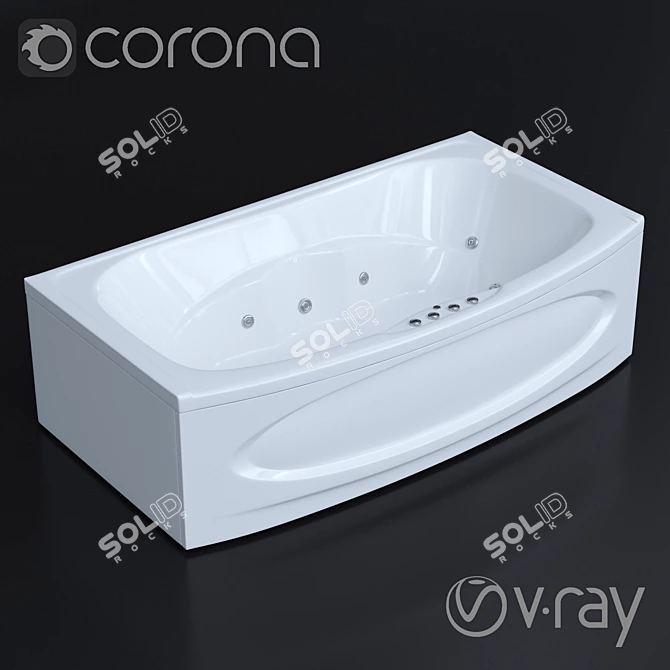 Title: Luxury Acrylic Janie Spa Bath 3D model image 1