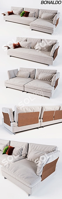 Modular Sofa Bonaldo Gossip: Flexible Elegance 3D model image 2