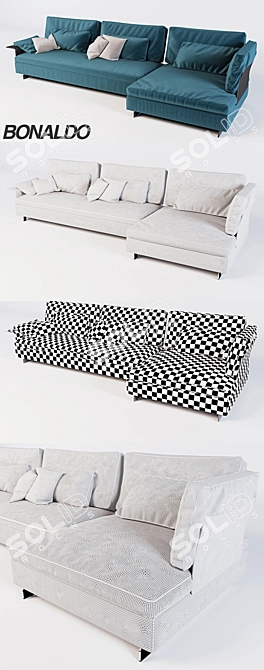 Modular Sofa Bonaldo Gossip: Flexible Elegance 3D model image 3