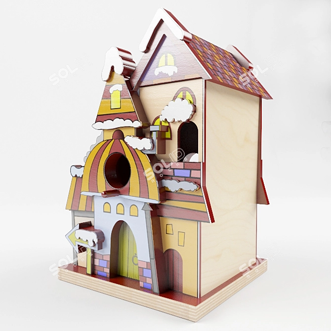 Custom Birdhouse in Cuckoo Design 3D model image 1