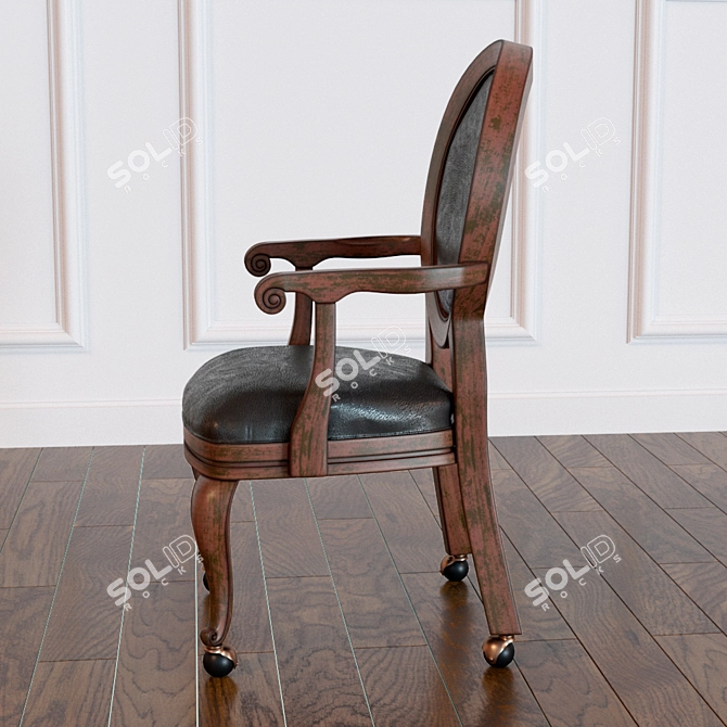 Niagara Poker Chair | Height 94 cm, Width 65 cm, Depth 62 cm 3D model image 2