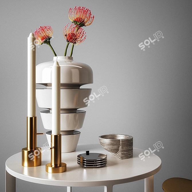 Luxury Louis Vuitton Blossom Stool 3D model image 3