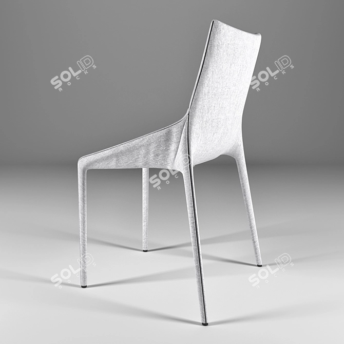 Sleek and Stylish Outline Chair 3D model image 2