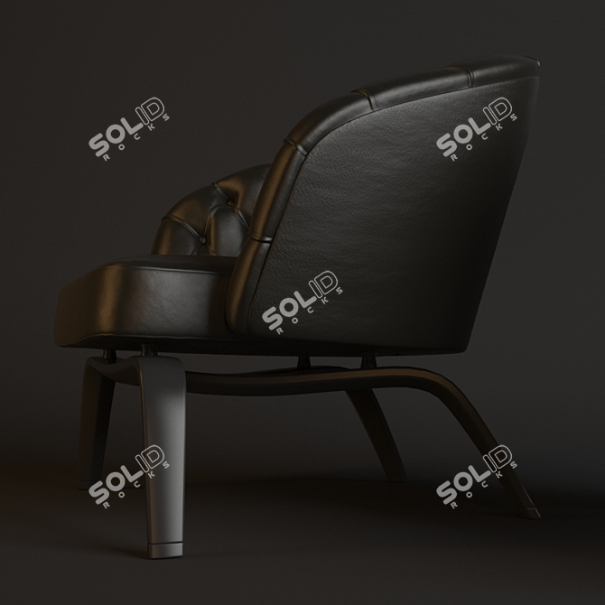 Minotti Winston Armchair: Modern Elegance 3D model image 2