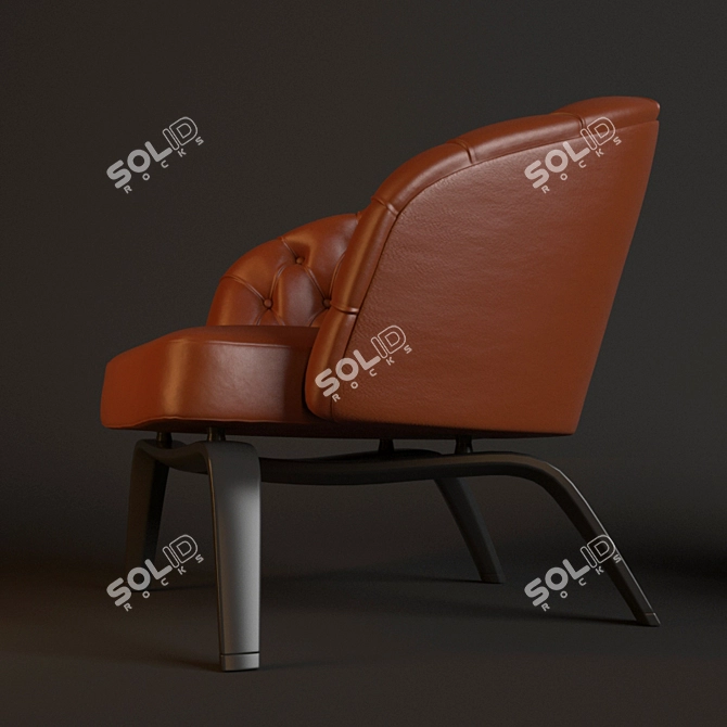 Minotti Winston Armchair: Modern Elegance 3D model image 3