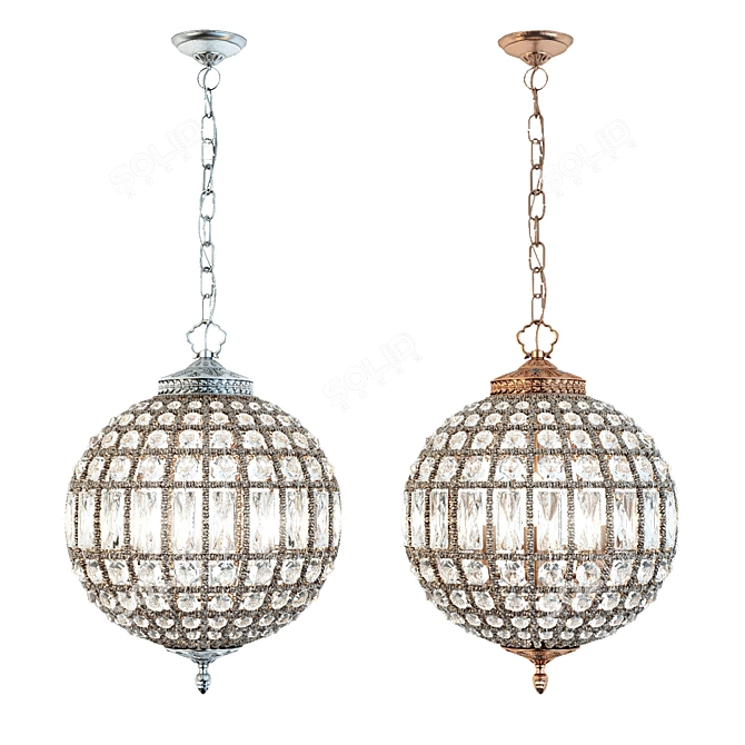 Elegant Moroccan-inspired Chandelier 3D model image 2