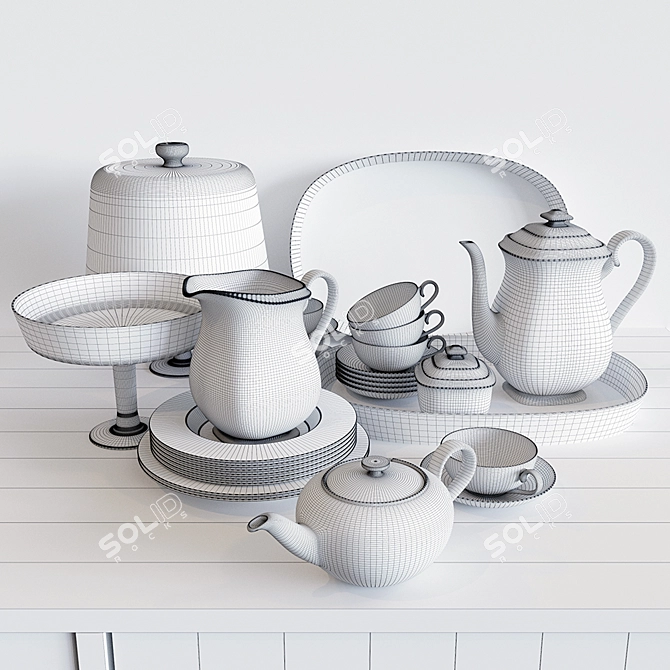 Elegant V&B Kitchenware 3D model image 3