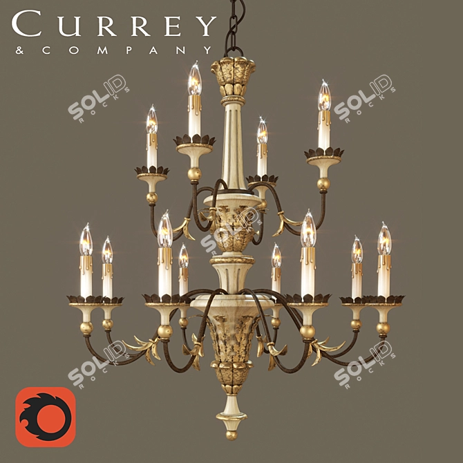 Adara Chandelier: Exquisite Elegance Illuminated 3D model image 1