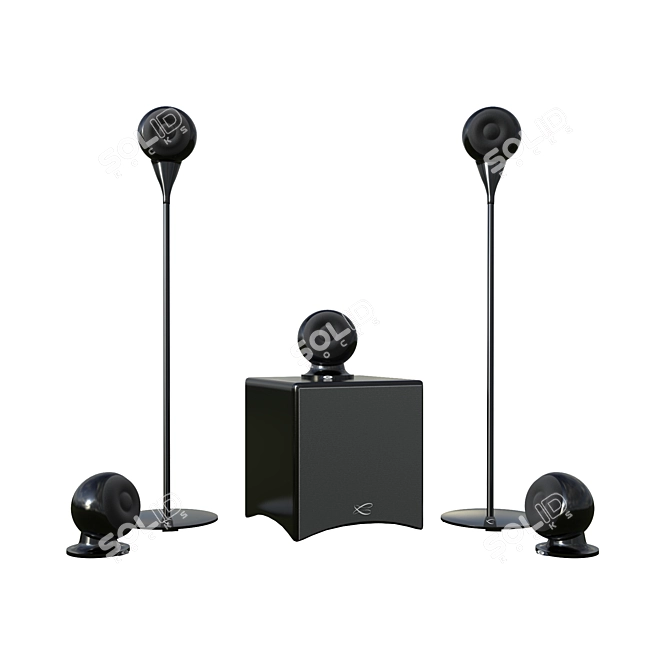 Cabasse Eole 3: 5.1 Surround Sound Set 3D model image 1