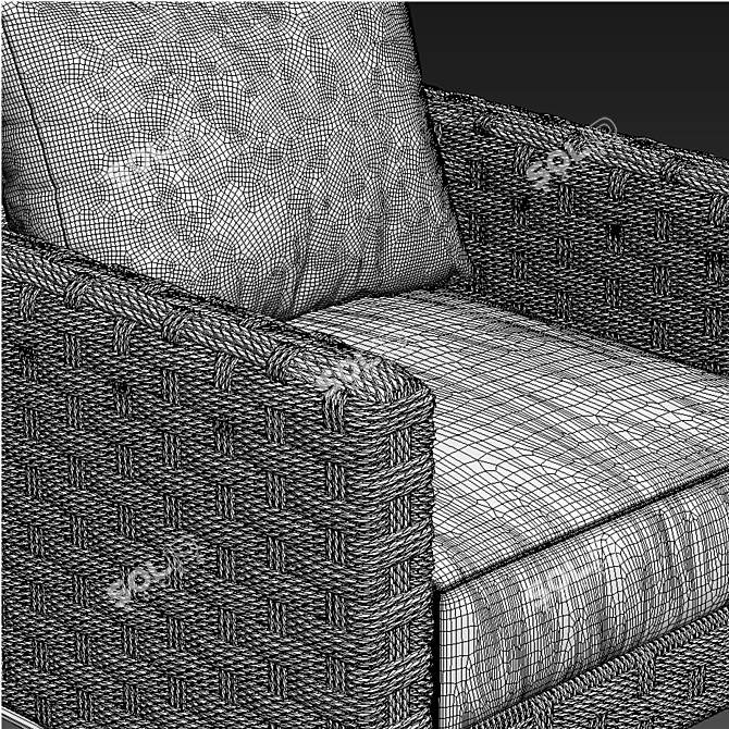 Outdoor Elegance: Ray Armchair 3D model image 3